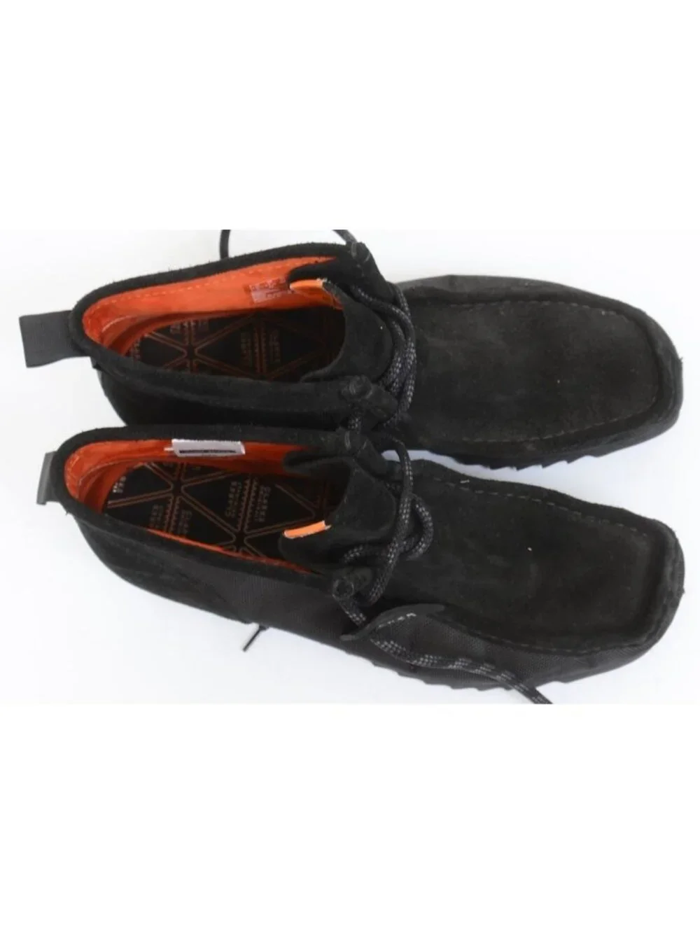 Clarks Wallabee Men's 11.5 Black Leather Chukka Hi Top Razor Sole Lace-up Boot